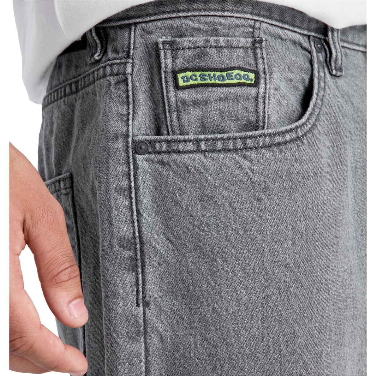 2026 DC Shoes Mens Relaxed Denim Pants EDYDP03437 - Medium Grey